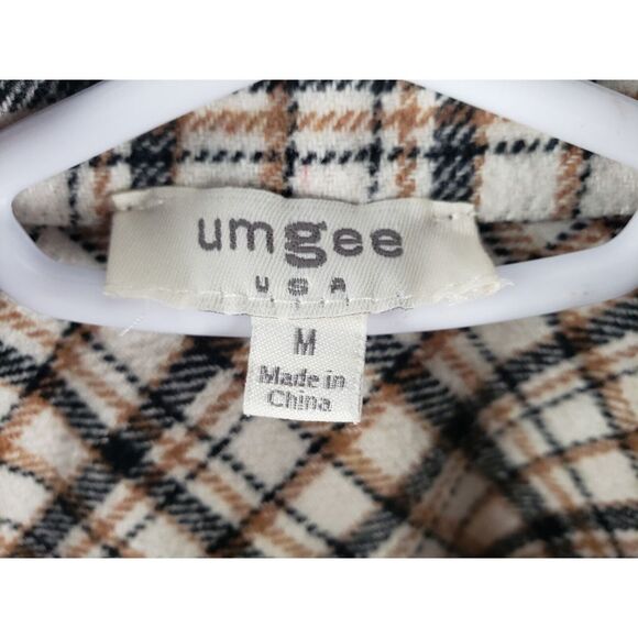Umgee Heavyweight‎ Plaid Flannel Long Sleeve Button Down Shirt Size M - Picture 3 of 8